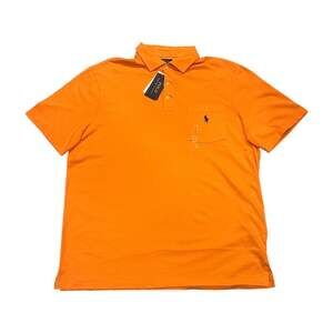 Polo Ralph Lauren Classic Fit Cotton-Linen Jersey Polo Shirt with Pocket Size LG